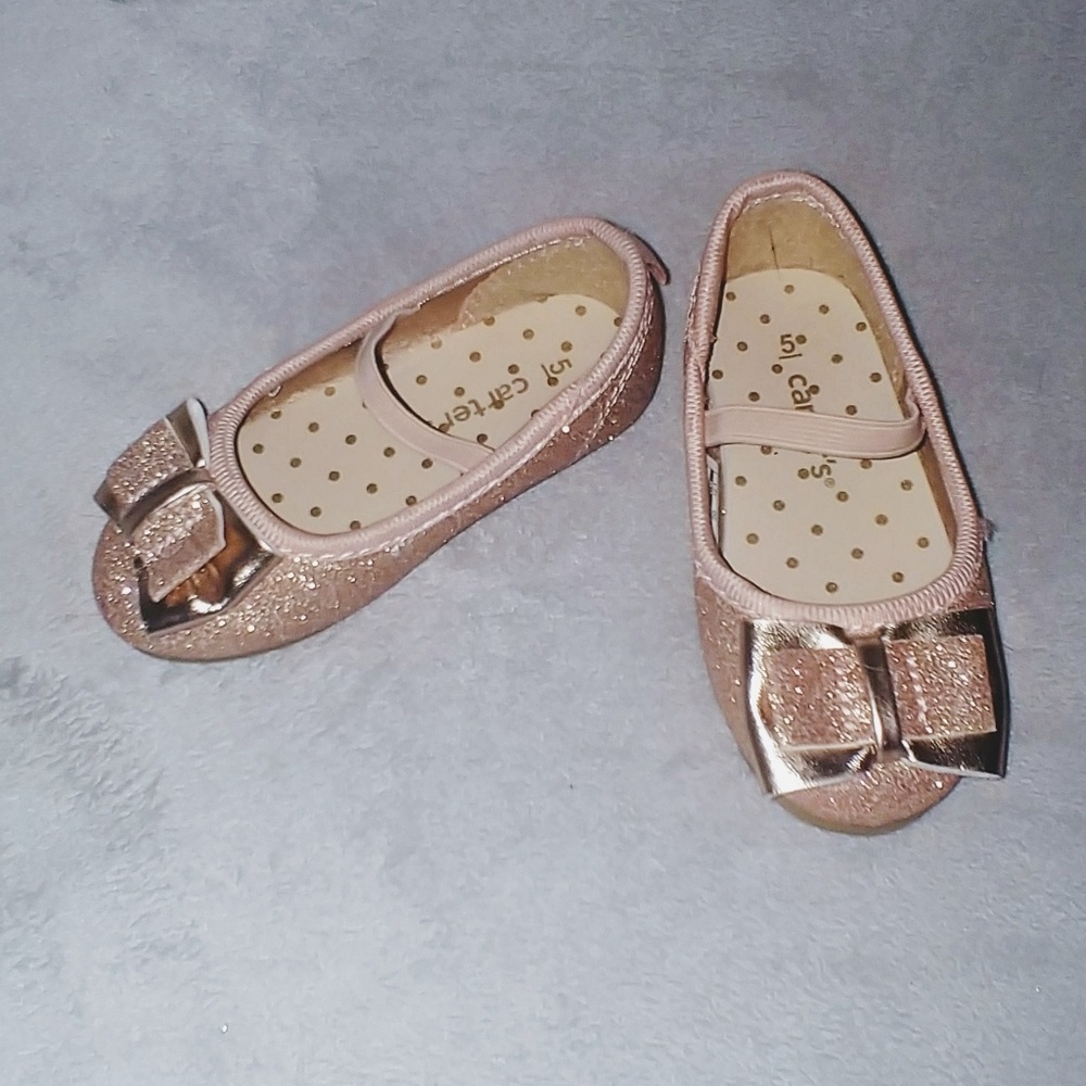 Toddler Rose Gold Ballet Flats Size 5
